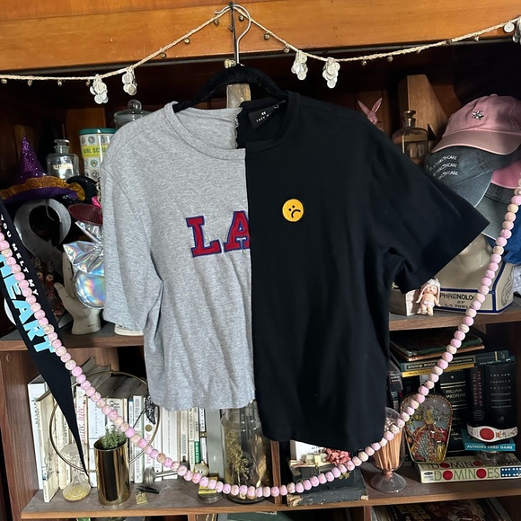 Lazy Oaf Tops - Lazy oaf split cropped T-shirt sz small
